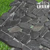 LUSSO Ceramic moderno 305x305mm antibacterial black color cobbles stone for garden decoration