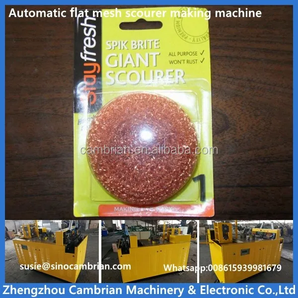 kitchen clean ball mesh scrubber scourer making machine