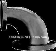 Flanged reducing bend