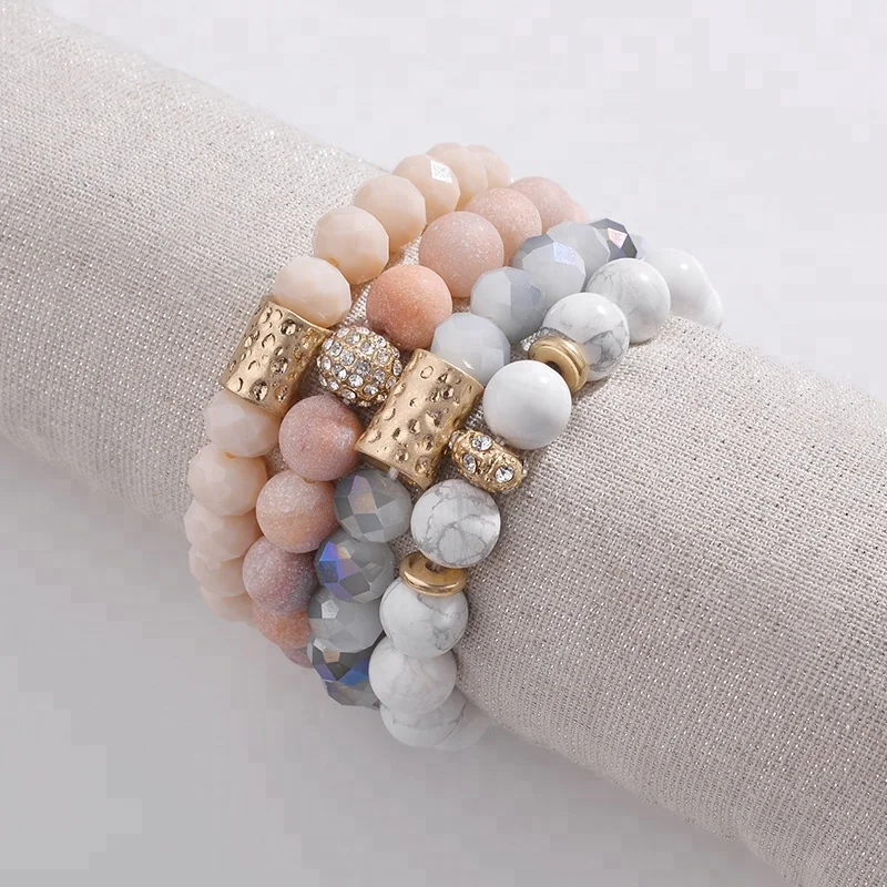 Fashion Women Natural Stone Crystals Beaded Bracelet Set Stacked Bracelet Pack for Fall
Fashion Women Natural Stone Crystals Beaded Bracelet Set Stacked Bracelet Pack for Fall