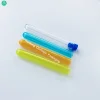 Popular small plastic vials pre roll packaging tube clear test tube with beautiful covers