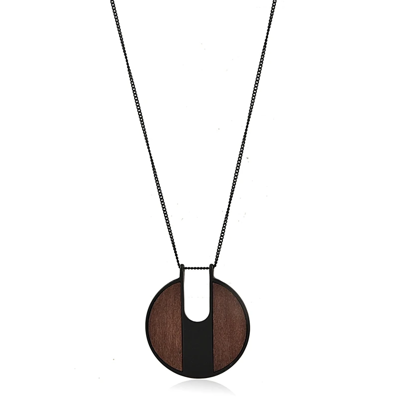2019 Sell simple matte black wood inlaid pendant necklace woman and man long chain necklace
2019 Sell simple matte black wood inlaid pendant necklace woman and man long chain necklace