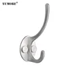 New style modern decorative wall hanging hooks stainless steel elephant nose double coat hook
