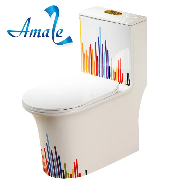 Sanitary ware bathroom commode ceramic custom bangladesh price one piece chaozhou cheap siphonic colored toilet