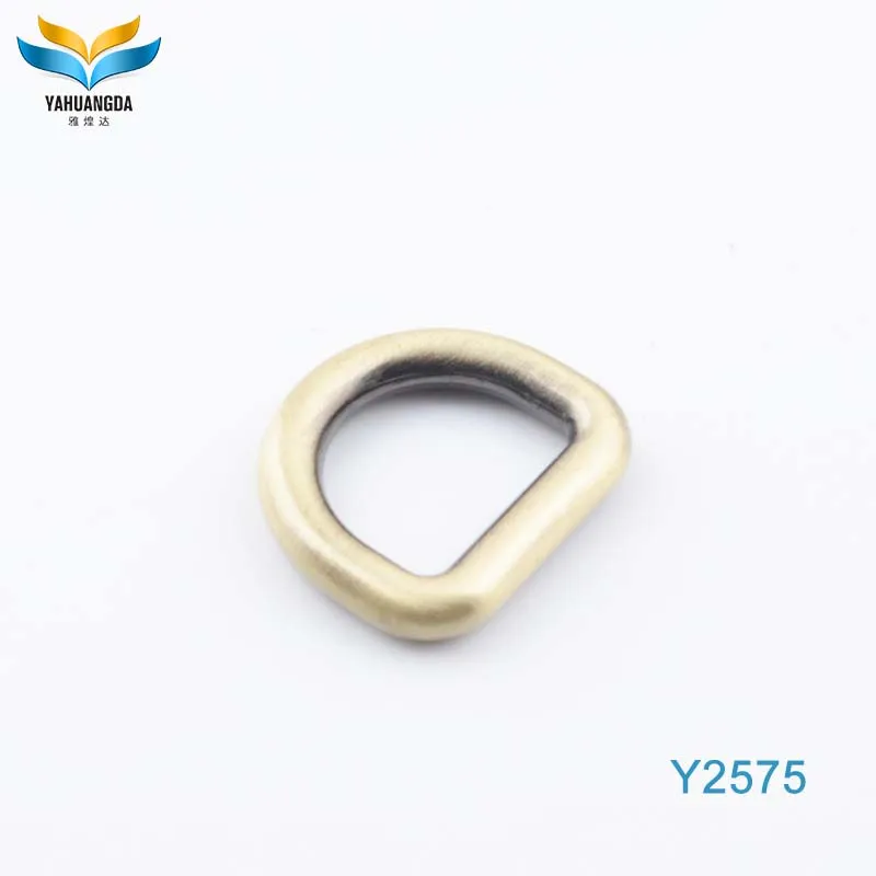 metal triangle gold welded d buckle ring