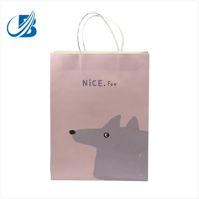 high quality hot sale china door gift pink paper bag