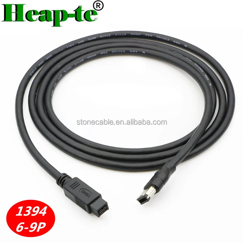 2m Firewire 9 Pin to 4 pin Male Cable Lead Clear IEEE1394B PC Mac CAMCORDER