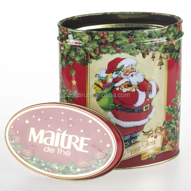 wholesale empty christmas gift tea use metal tin boxes
