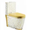 G985 Ceramic gold color toilet bowl basin bidet bathroom golden toilet sets