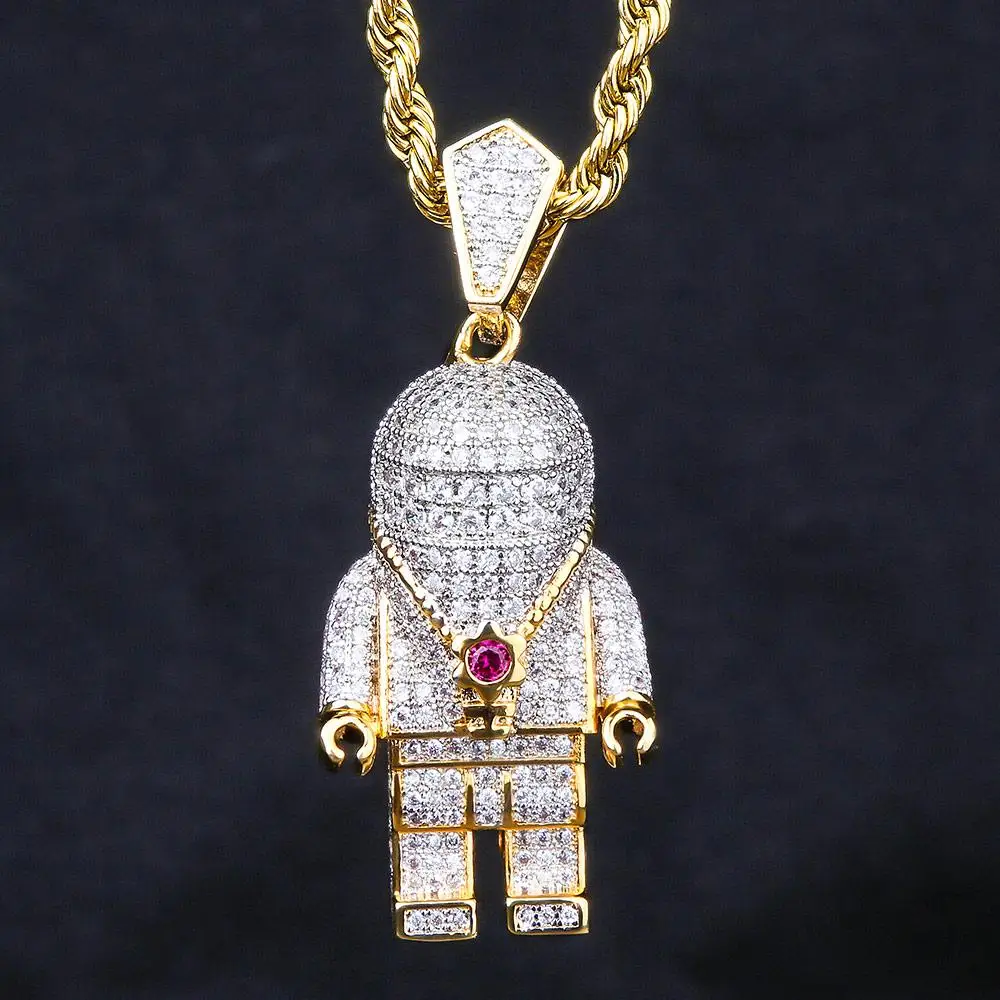 KRKC&CO Wholesale Big Bling Hip Hop Pendant 14K Gold CZ Iced Out Diamond Astronaut Pendant, Mixed color
KRKC&CO Wholesale Big Bling Hip Hop Pendant 14K Gold CZ Iced Out Diamond Astronaut Pendant, Mixed color
