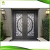modern ornamental decorative wrought iron front double entry doors