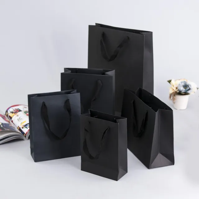 hot sale custom kraft paper packaging bags hang gift bag