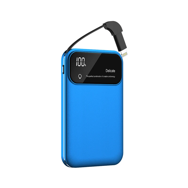 Ultra-compact Mini Power Bank 5800mAh, Thinnest Powerbank with Built-in Cable, Slim Portable Power Bank, Black, blue, rose-gold
Ultra-compact Mini Power Bank 5800mAh, Thinnest Powerbank with Built-in Cable, Slim Portable Power Bank, Black, blue, rose-gold