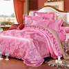 cotton satin wedding jacquard luxury bridal bed duvet cover bedding set