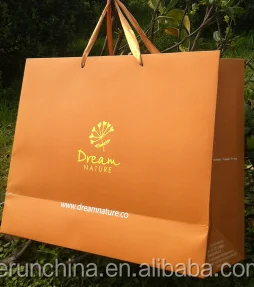 packaging bag/shopping gift bag/thank you bags in coated paper