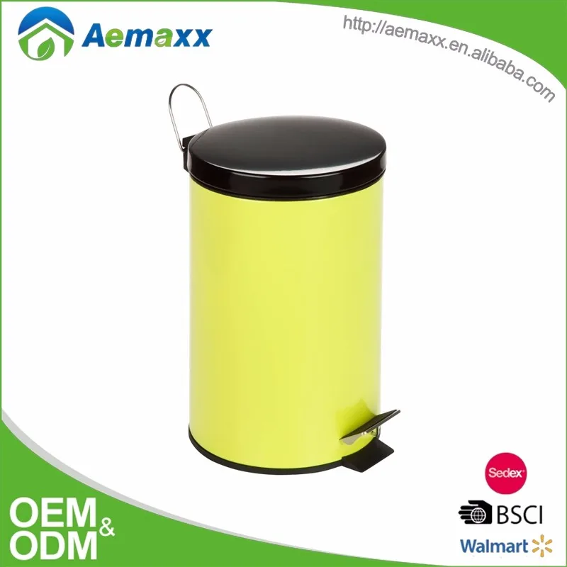 House Hold Kitchen Supply Colored Garbage Pedal Waste Bin