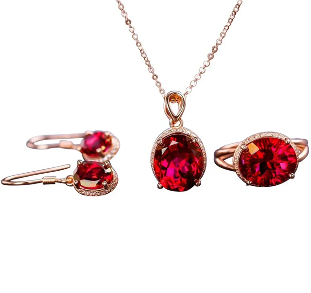 crystal jewelry wholesale trendy red topaz natural gemstone silver 925 jewelry set for women wedding engagement
crystal jewelry wholesale trendy red topaz natural gemstone silver 925 jewelry set for women wedding engagement