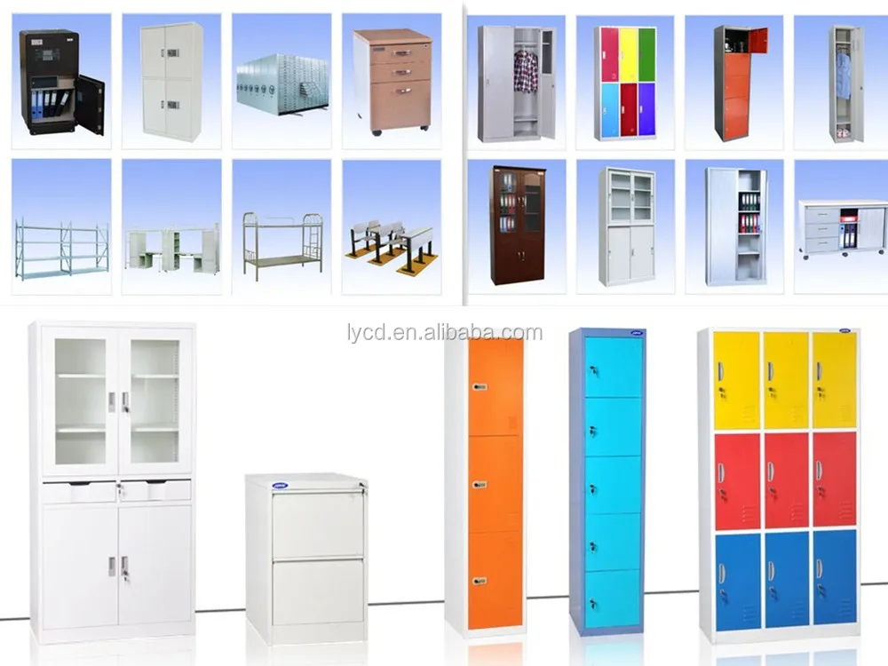 Luoyang Manufacturer Knock Down India 2 Door Metal Almirah Design