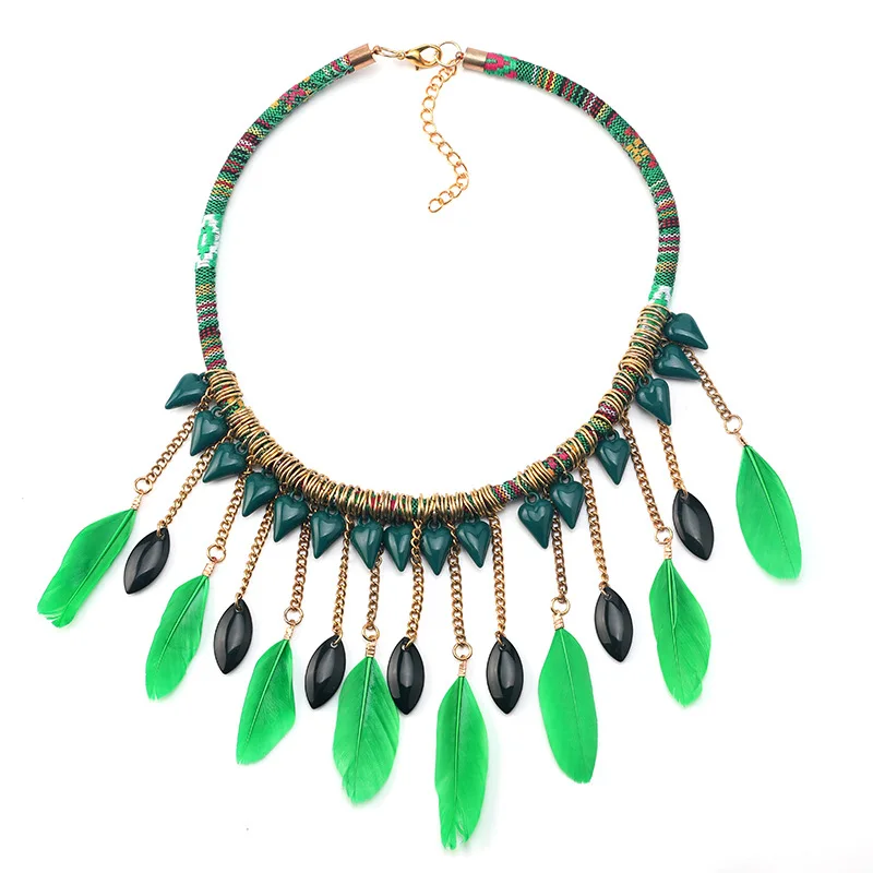 European and American fashion alloy multi-feather lady's ornaments rice bead feather necklace, Picture
European and American fashion alloy multi-feather lady's ornaments rice bead feather necklace, Picture