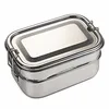 Stainless Steel Metal Bento Lunch Box Insulated Thermal Food Containers For Dualts