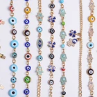 Gifts Factory Handmade Wholesale Gifts Turkish Evil Blue Eye Nazar Beads Alloy Golden Bracelets And Bangles