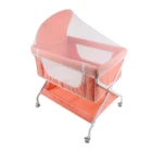 Quick folding mechanism designed portable baby co-sleeper bassinet Baby Sleeping Crib
