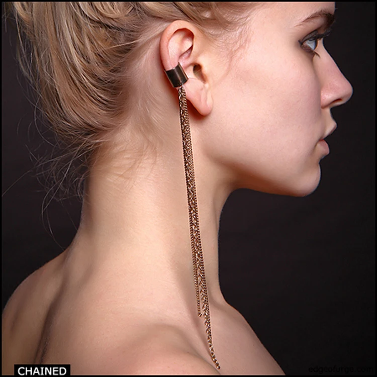 Wholesale 1 Pcs European Fashion Long Metal Chains Tassel Earring Gold/Silver Color Ear Cuff Ear Clip earrings women
Wholesale 1 Pcs European Fashion Long Metal Chains Tassel Earring Gold/Silver Color Ear Cuff Ear Clip earrings women