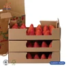 3 layers Corrugated Fruits Vegetable Carrier Shipping Carton Box with rope handle fruit shipping carton packaging gift box.