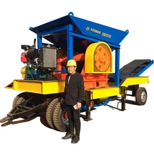Factory directly sale jaw crusher PE-250x400 portable mobile crushing plant