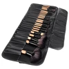 Factory Price Popular 32 PCS Wood Color Handle Makeup Brush Set Beauty Kit + PU Leather Carrying Case