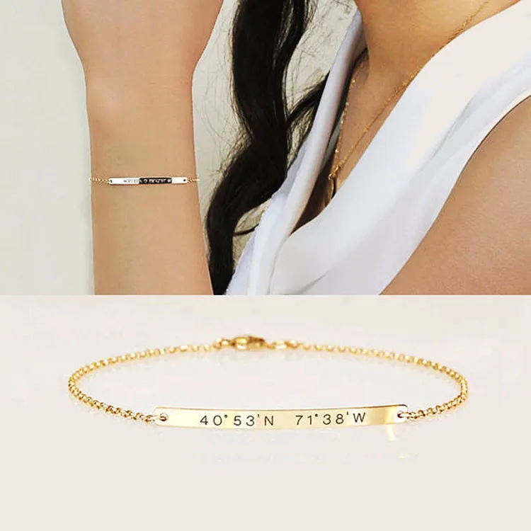 Coordinate Bar Bracelet