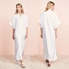 White linen maxi dress plus size ladies