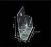 Durable and can be inserted on the countertop acrylic A4 2 tires brochure stand
