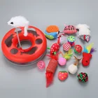 Amazon Cat Toy Combination Cat Play Plate and Toy Bar Cat Sisal Toy Fish Ball Set of 15 Pcs Manufacturers Stock Wholesale
