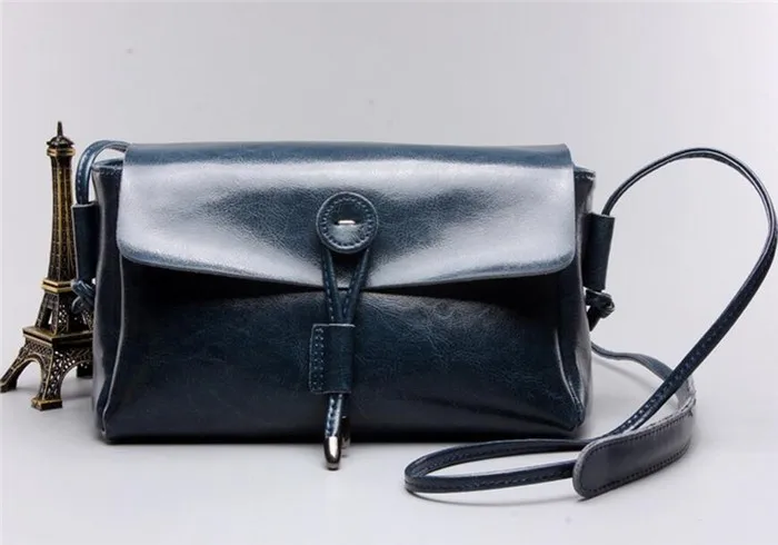 2017 Fashion latest vintage genuine wax leather women bags ladies handbag