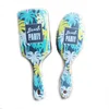New Products Summer Party Easy Clean Professional Plastic printed Hair Brush Set