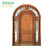 Classic luxury style exterior fulsh wood door house door model