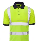 100% polyester fluorescent polo reflective t-shirt