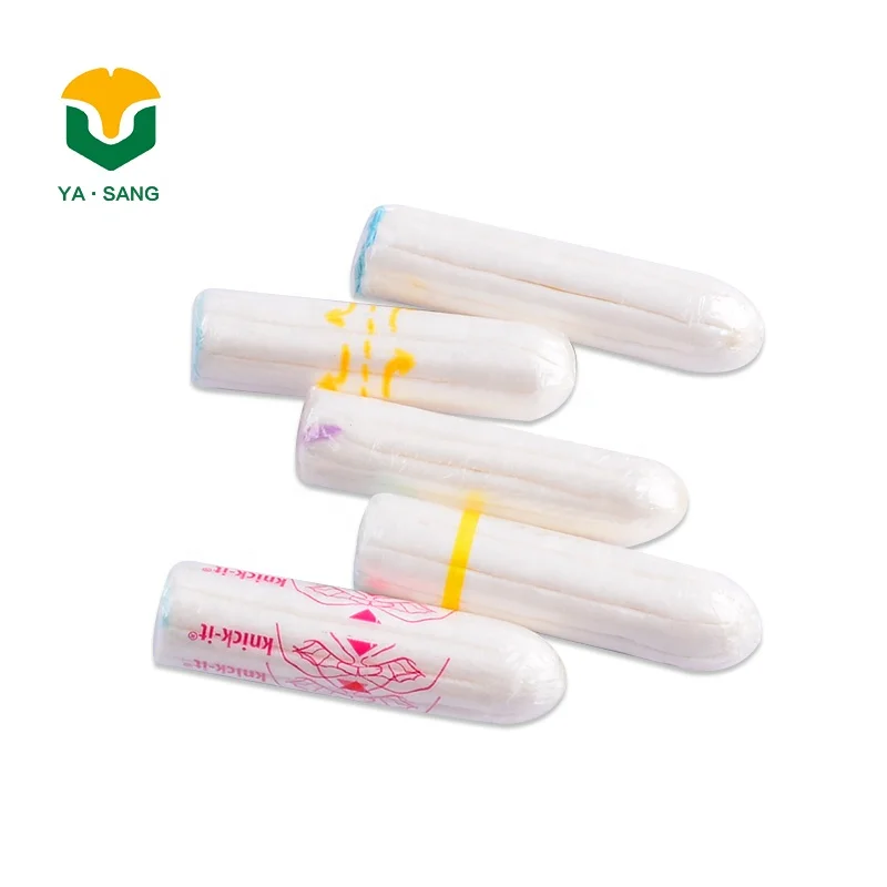 

Online sale cheap organic cotton tampons with plastic applicator private label tampons, White