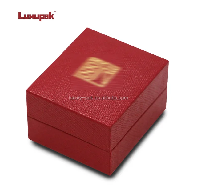 red paperboard boxes