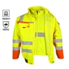 Men's green safety parka high visibility 3 in 1 reflective jacket