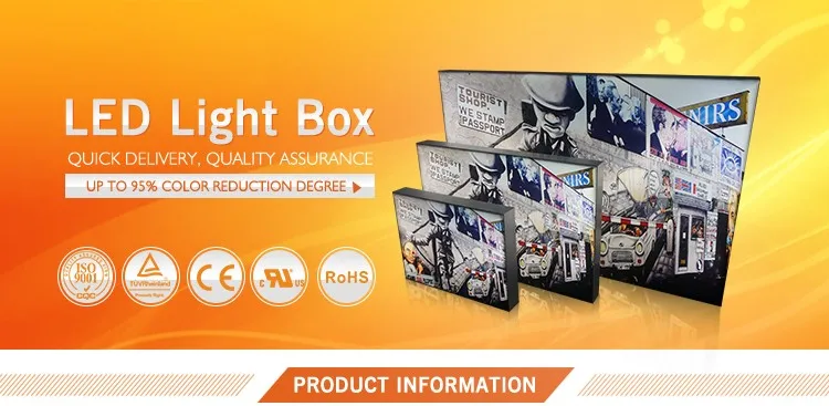Frameless Samll Advertising Super Slim Picture Frame Led Light Box