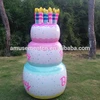 Lower MOQ Factory Make Advertising Inflatables PVC Inflatable Toy 1.8m Birthday Cake Model