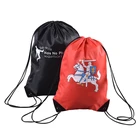 Cinch Sack Drawstring Backpack String Polyester Back Pack Bag for Gym, Polyester Cloth Folding Bag