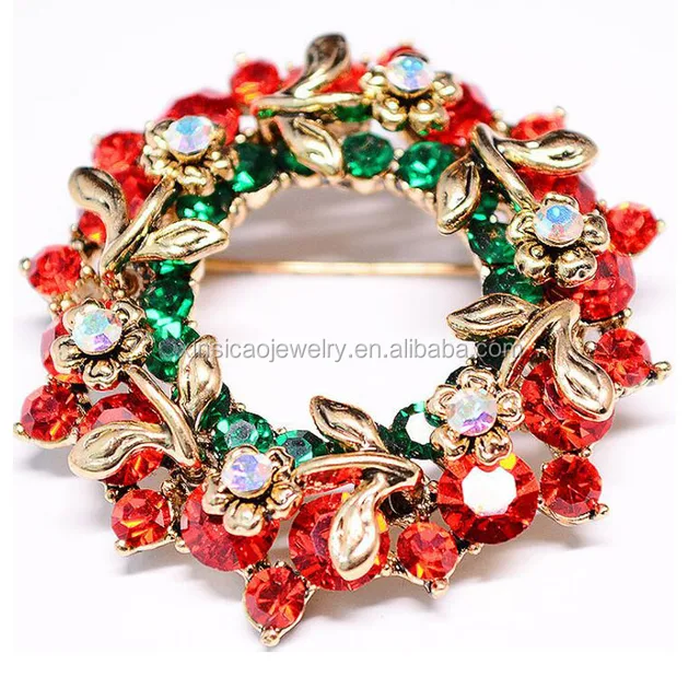 merry christmas flower brooch accessory decorator for women gift