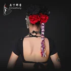 Tribal tassel belly dance head hair accessories for women dancer