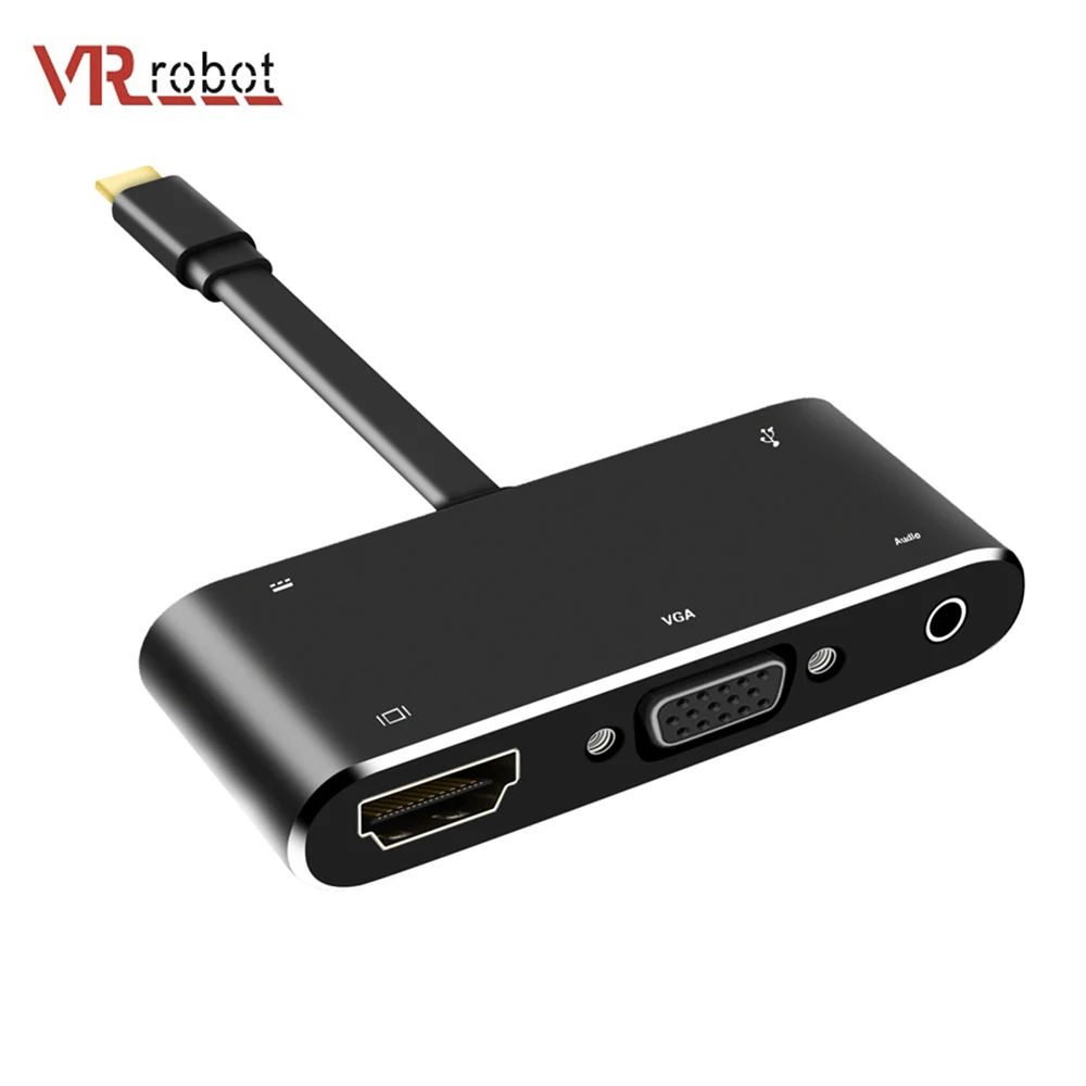 THV403 support HDMI VGA audio USB3.0 type-c charging 5 in 1 type-c hub for macbook, Black
THV403 support HDMI VGA audio USB3.0 type-c charging 5 in 1 type-c hub for macbook, Black