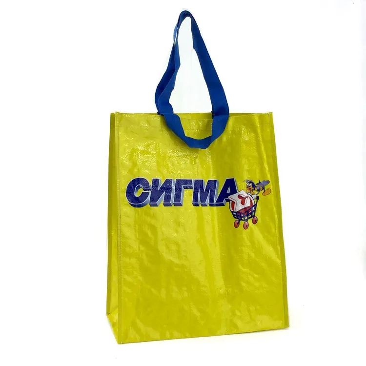 Durable waterproof pp woven shopping bag to russia