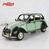 Vintage handmade iron art white green CV decorated the old car model