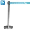 road safety crowd control barrier stand post with retractable belt ,5m,thicker pole